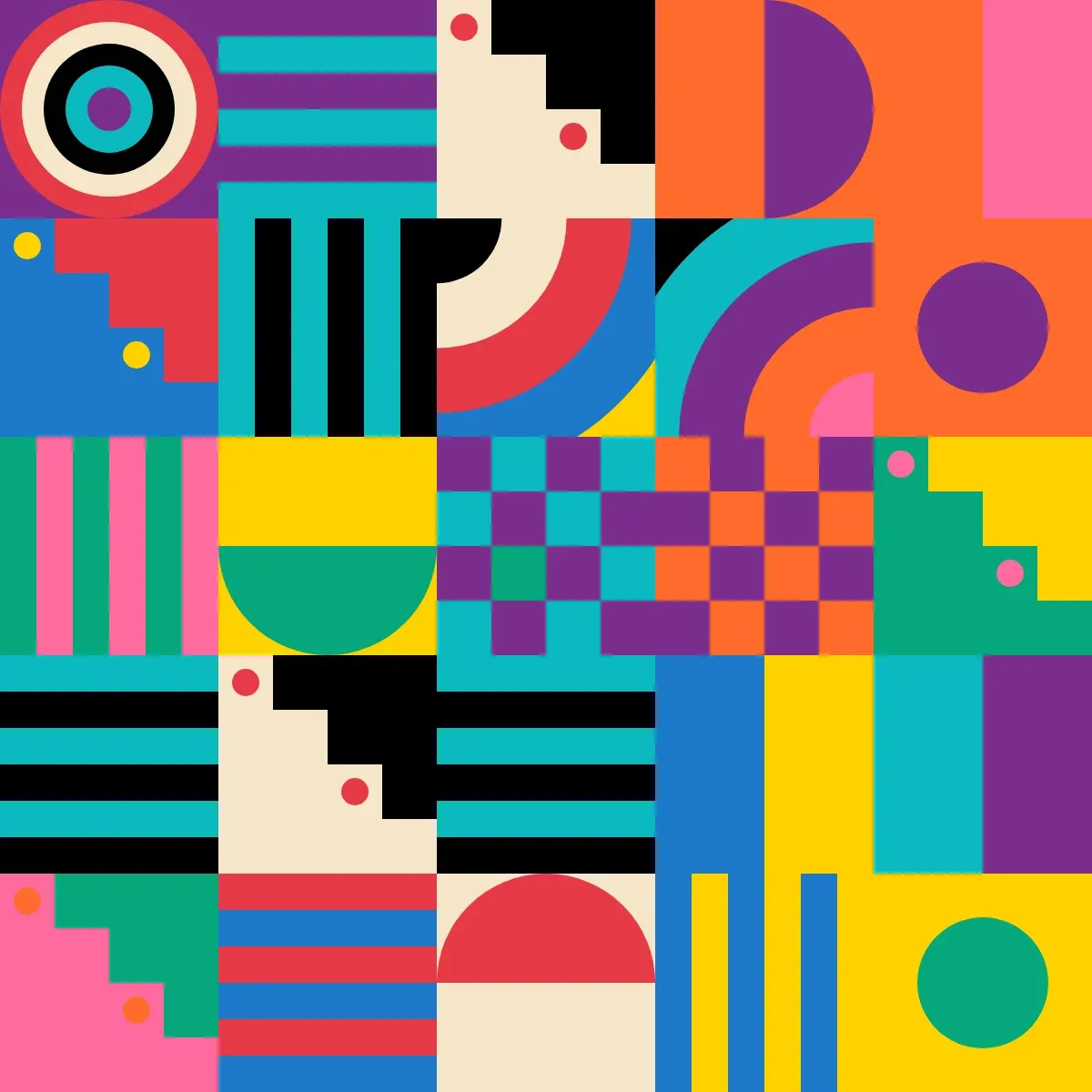 Bauhaus Tiles by Lumen & Logic