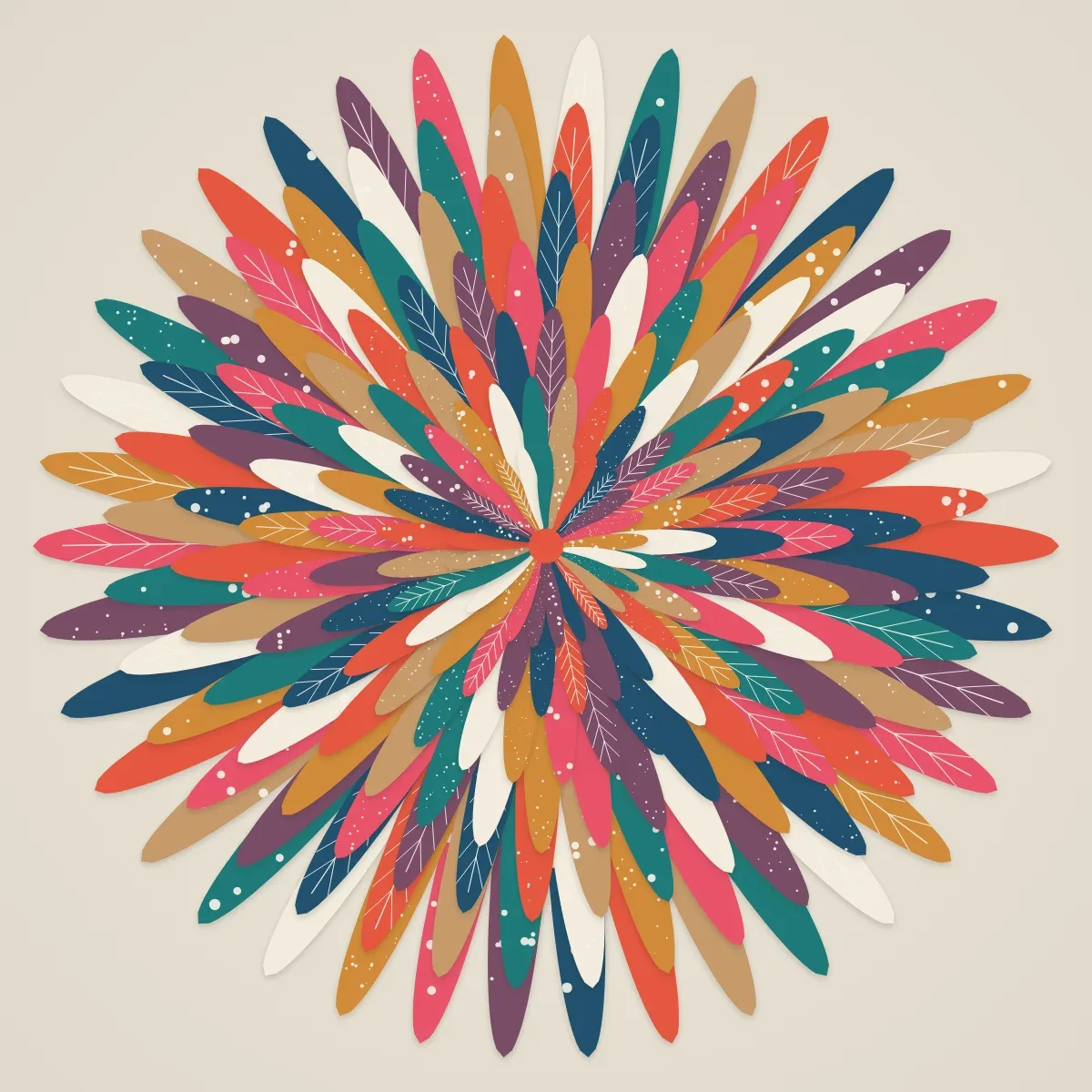 Feather Mandala by Lumen & Logic