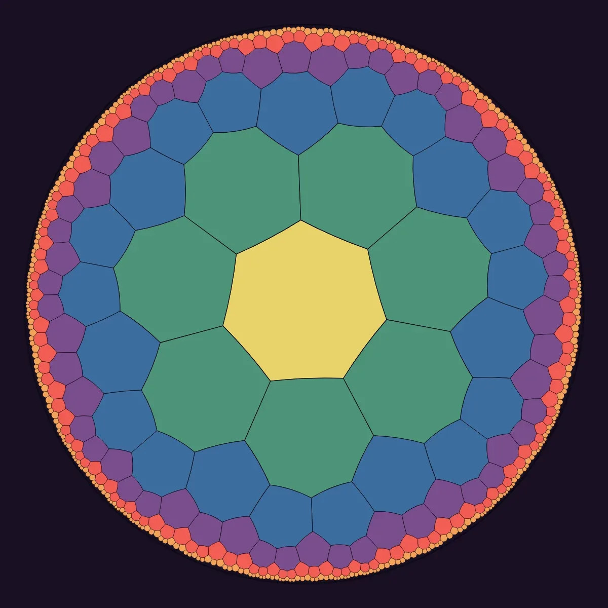 Hyperbolic Tiles by Lumen & Logic